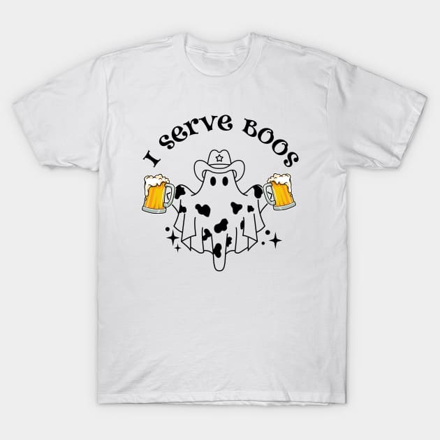 I serve Boos! Bartender spooky Tee T-Shirt by Turtle Trends Inc